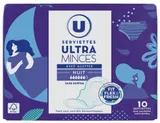 Serviettes ultra mince de nuit avec ailettes sous pochette individuelle, U (x 10)
