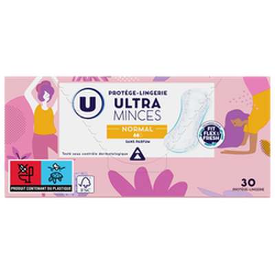 Protège-lingerie ultra minces normal, U (x 30)