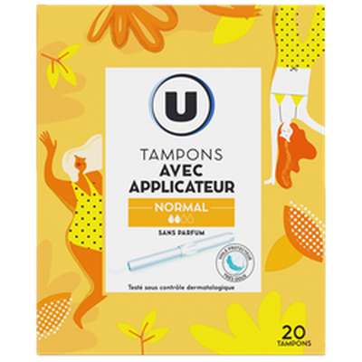 Tampons normal avec applicateur, U (x 20)