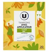 Tampons super avec applicateur, U (x 20)