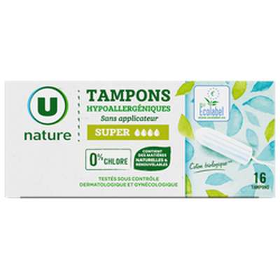 Tampons super, U Nature (X16)