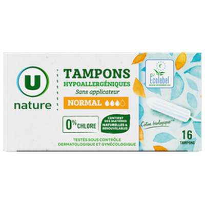 Tampons normal, U Nature (X16)
