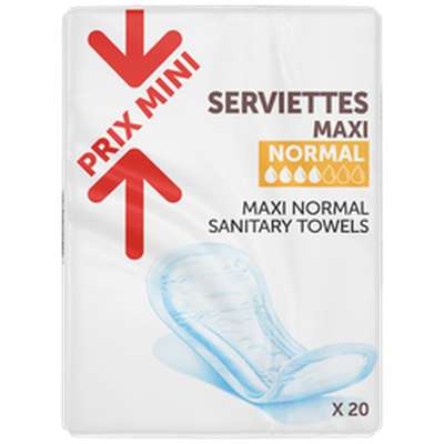Serviettes ultra normal, Prix Mini (x 20)