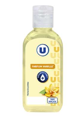 Gel main hydroalcoolique sans rinçage vanille, U (75 ml)