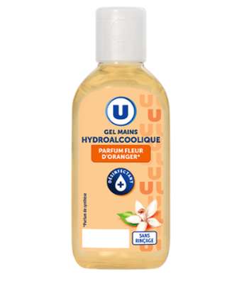 Gel main hydroalcoolique sans rinçage fleur d'oranger, U (75 ml)