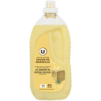 Lessive liquide au savon de Marseille, U (45 lavages, 2,25 L)