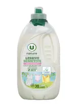 Lessive sensitive, U Nature (1,5 L = 30 lavages)