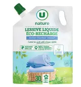 Lessive liquide fraîcheur intense (éco-recharge), U Nature (1,5 L)