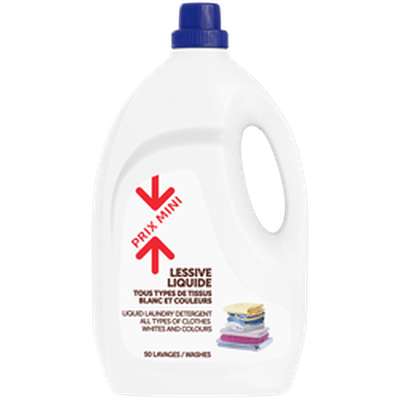 Lessive liquide, Prix Mini (3 L)