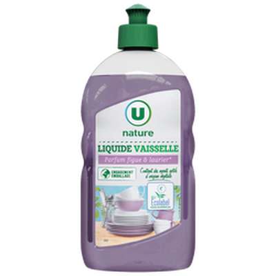 Liquide vaisselle parfum figue/laurier, U Nature (500 ml)