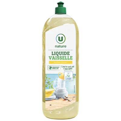Liquide vaisselle parfum citron, U Nature (750 ml)