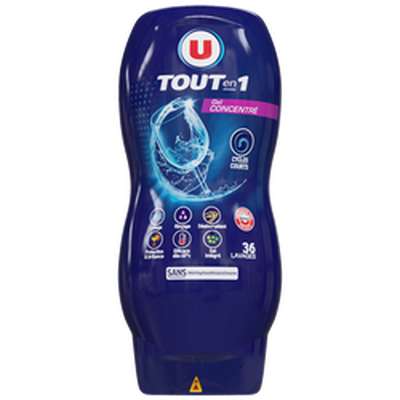 Gel liquide lave-vaisselle tout en 1, U (720 ml)