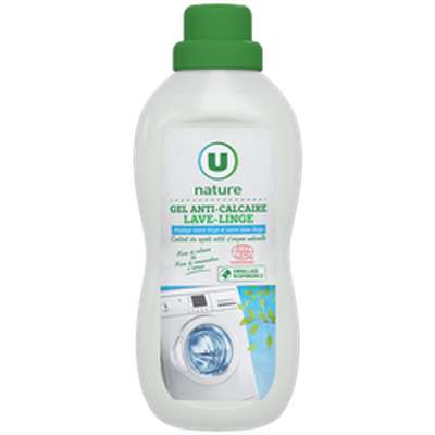 Gel anti-calcaire lave-linge, U Nature (750 ml)