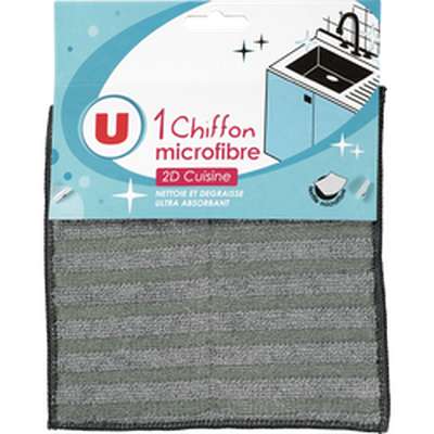 Chiffon en microfibre 2D pour la cuisine, U (x 1)