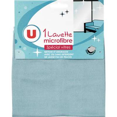 Lavette en microfibre spécial vitres, U (x 1)