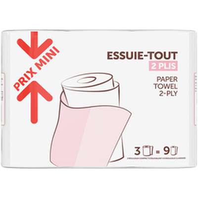 Essuie-tout 2 plis, Prix Mini (x 3)