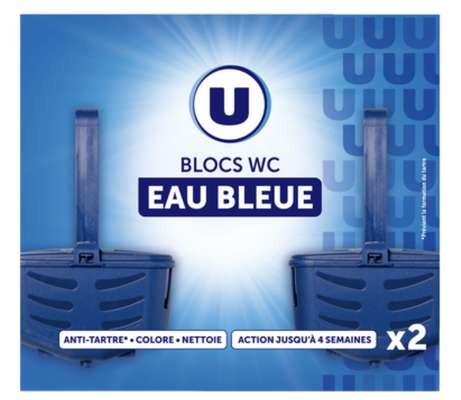Blocs WC Eau Bleue, U (2 x 40 g)