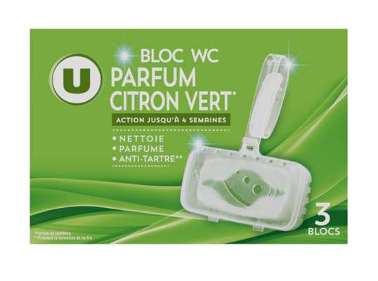 Bloc wc parfum citron vert, U (3 x 40 g)