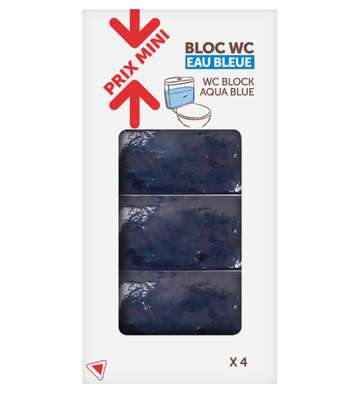 Bloc wc eau bleue, Prix Mini (4 x 50 g)