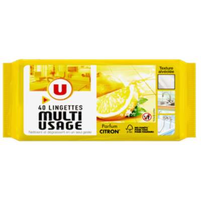 Lingettes multi-usages parfum citron, U (x 40)
