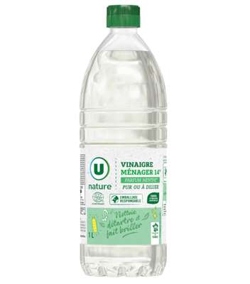 Vinaigre ménager parfum menthe 14°, U Nature  (1 l)