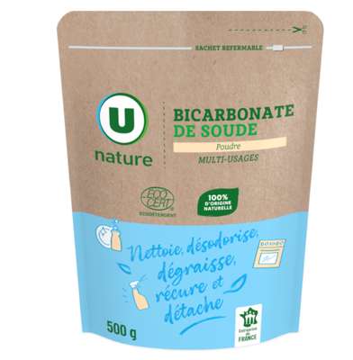 Bicarbonate de soude en poudre, U Nature (500 g)