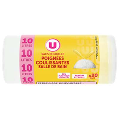 Sacs poubelle parfumés spécial salle de bain, U (20 x 10L)