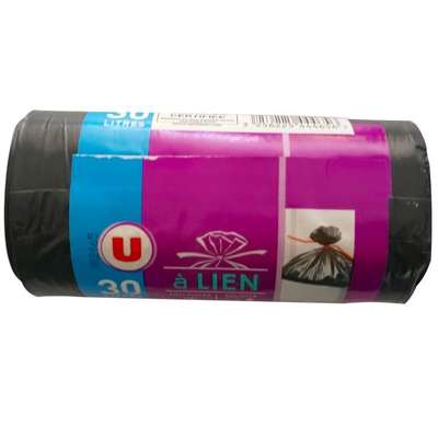 Sacs poubelle 100% recyclé lien classique, U (20 x 30L)