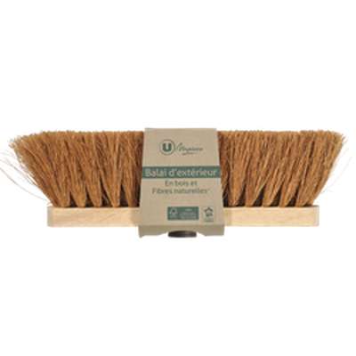 Balai en fibre de coco et bois, U MAISON