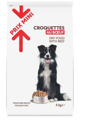 Croquettes au bœuf pour chien adulte, Prix Mini (4 kg)