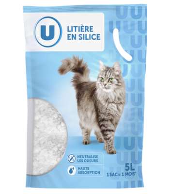 Litière en silice pour chat, U (5 L)