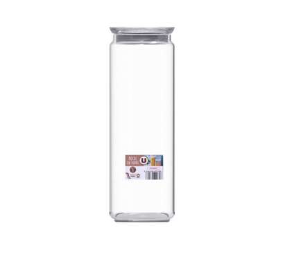 Bocal avec couvercle en verre en verre 2 L, U MAISON