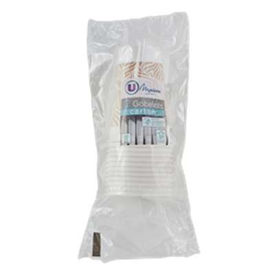 Gobelet carton 34 cl,  U MAISON (x 12)