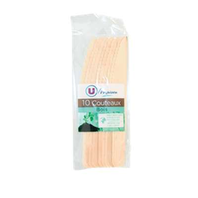 Couteaux en bois, U MAISON (x 10 unités)