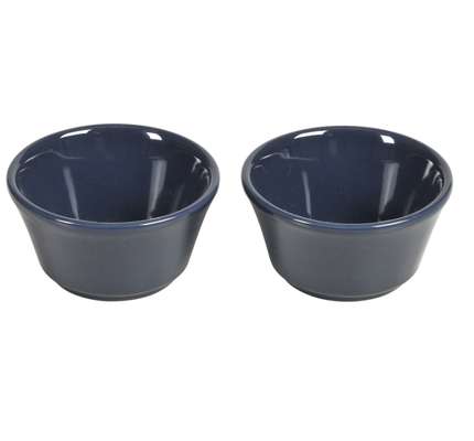 Ramequins rond en céramique émaillée gris Ø10cm, U MAISON (x 2)