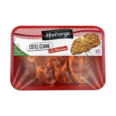 Côtes d'échine de porc à la mexicaine, Madrange (x 4, 500 g)
