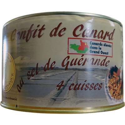 Confit de canard 4 cuisses, Saveur d'Auge (1,25 kg)