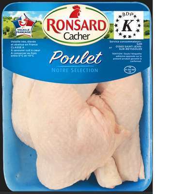 Cuisse de poulet avec os, Ronsard Cacher (x3, environ 600 g - 700 g)