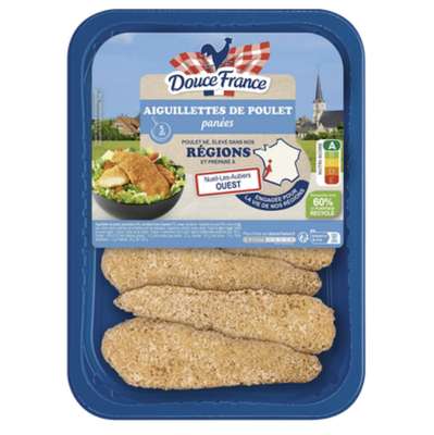 Aiguillettes de poulet panées, Douce France (x 6, 300 g)
