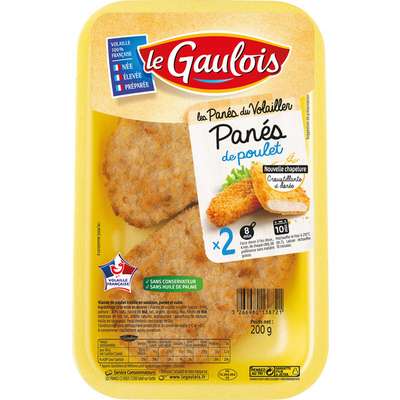 Blanc de poulet pané, Le Gaulois (x 2, 200 g)