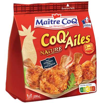 Coq'ailes nature, Maître Coq (250 g)