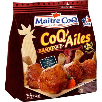 Coq'ailes barbecue, Maître Coq (250 g)