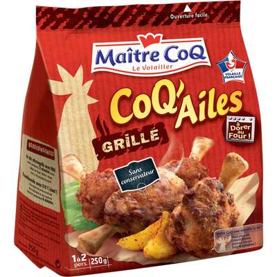 Coq'ailes grillés, Maître Coq (250 g)