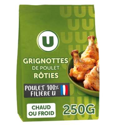 Grignottes de poulet rôties, U (250 g)