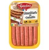 Saucisses volaille nature, Le Gaulois (x 6, 300 g)