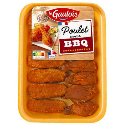 Ailes de poulet marinée barbecue, Le Gaulois (470 g)
