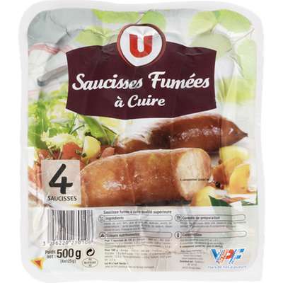 Saucisses fumées supérieures, U (4 x 125 g)