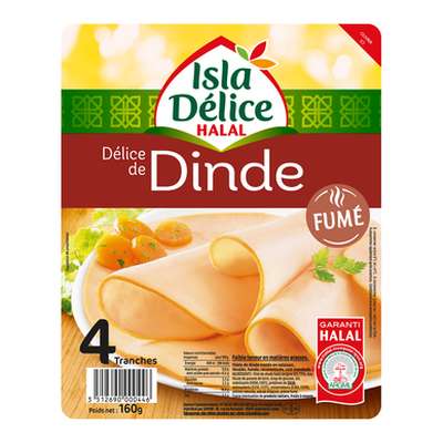 Blanc de dinde fumé halal, Isla Délice (x 4, 120 g)