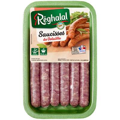 Saucisses de volaille, Reghalal (x 6)