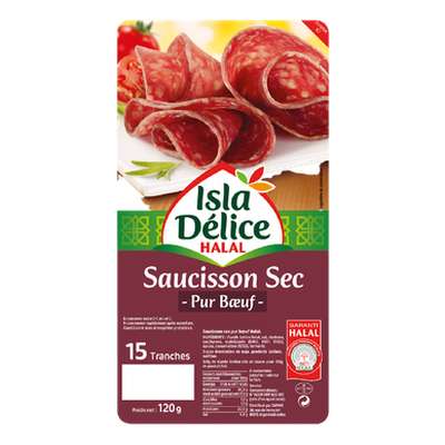 Saucisson sec halal, Isla Délice (x 15, 120 g)